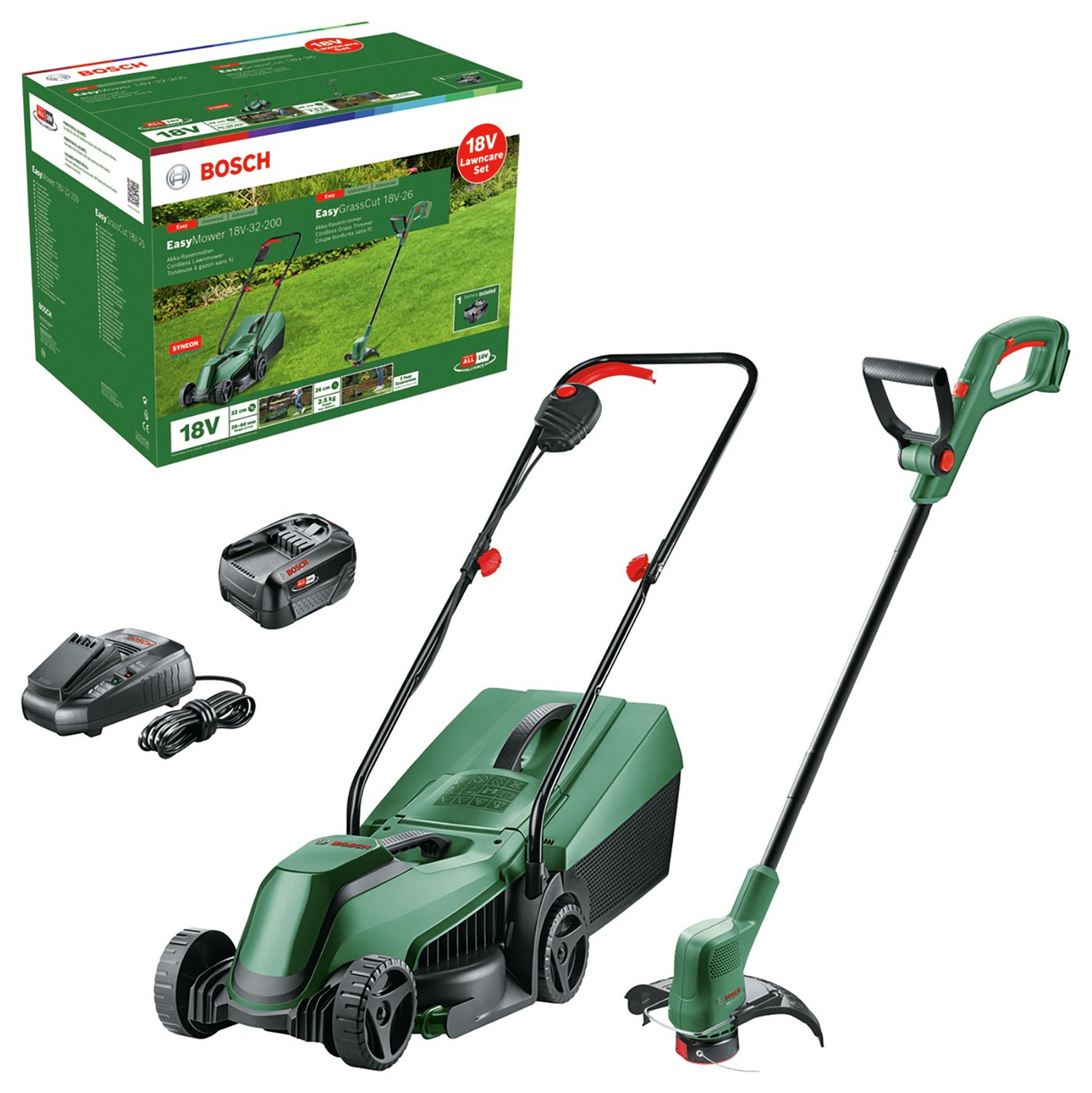Bosch 32cm Cordless Rotary Lawnmower and Grass Trimmer - 18V — view 3