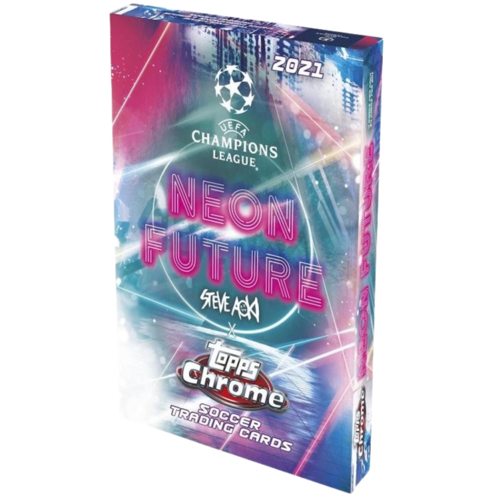 2020/21 Topps Chrome UEFA Champions League Steve Aoki X Neon Futures Soccer Hobby Box