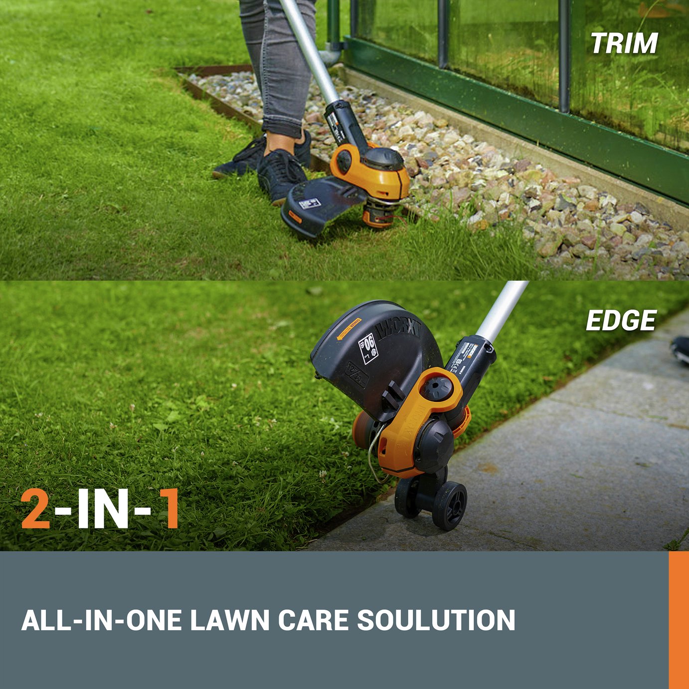 Worx 30cm Cordless Grass Trimmer with 2 Batteries - 20V — view 3