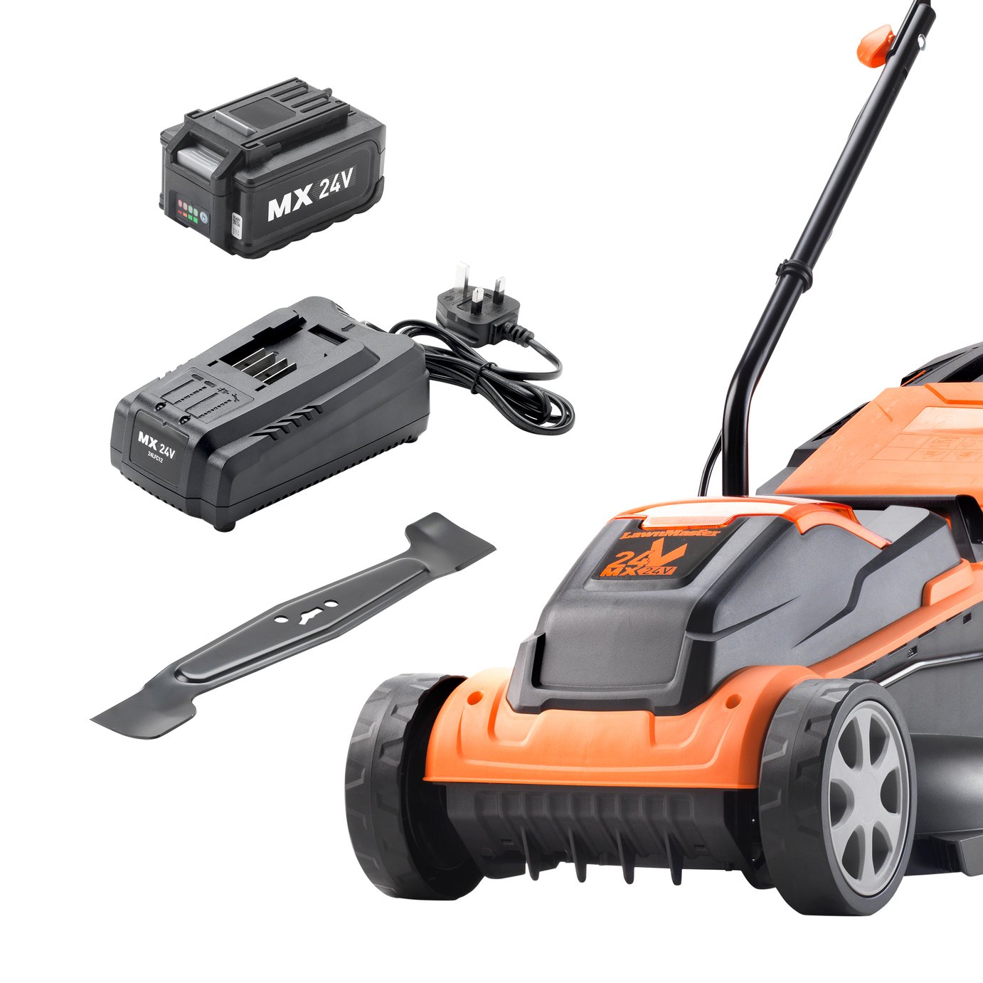 LawnMaster 32cm Cordless Rotary Lawnmower - 24V — view 10