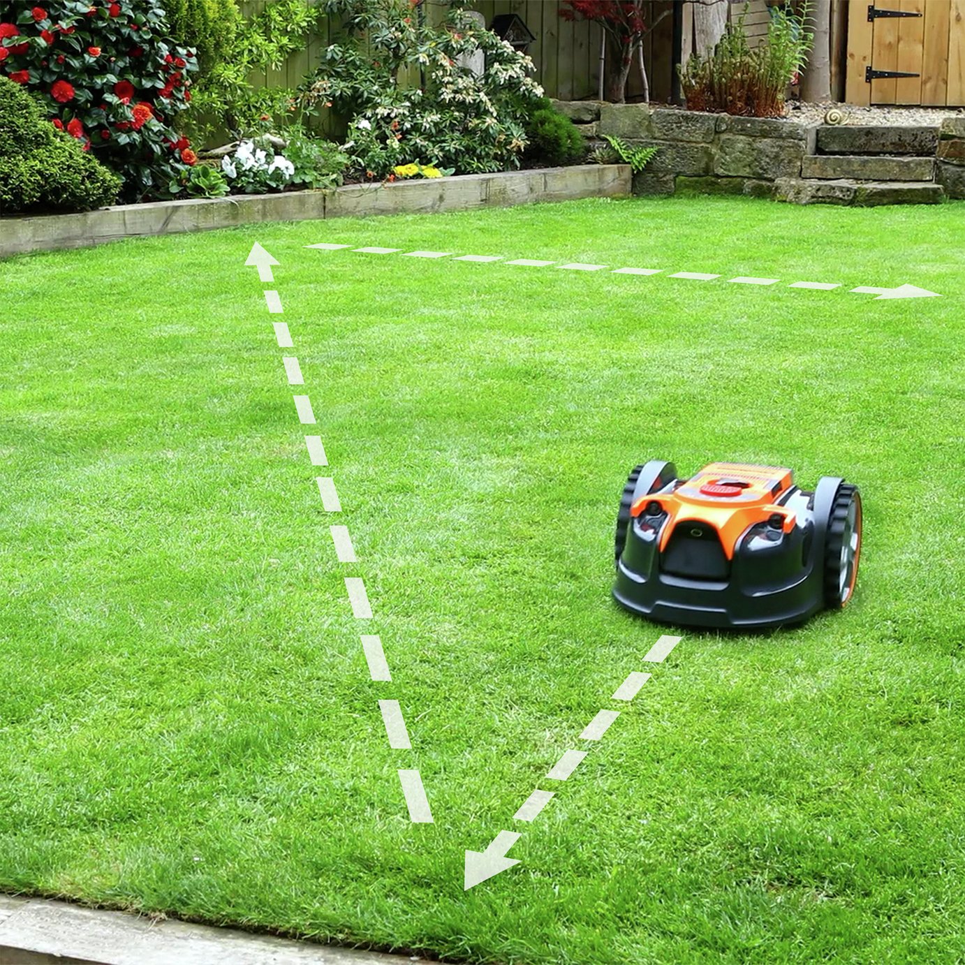 LawnMaster OcuMow 16cm Drop and Mow Cordless Robotic Lawnmower - 24V — view 3