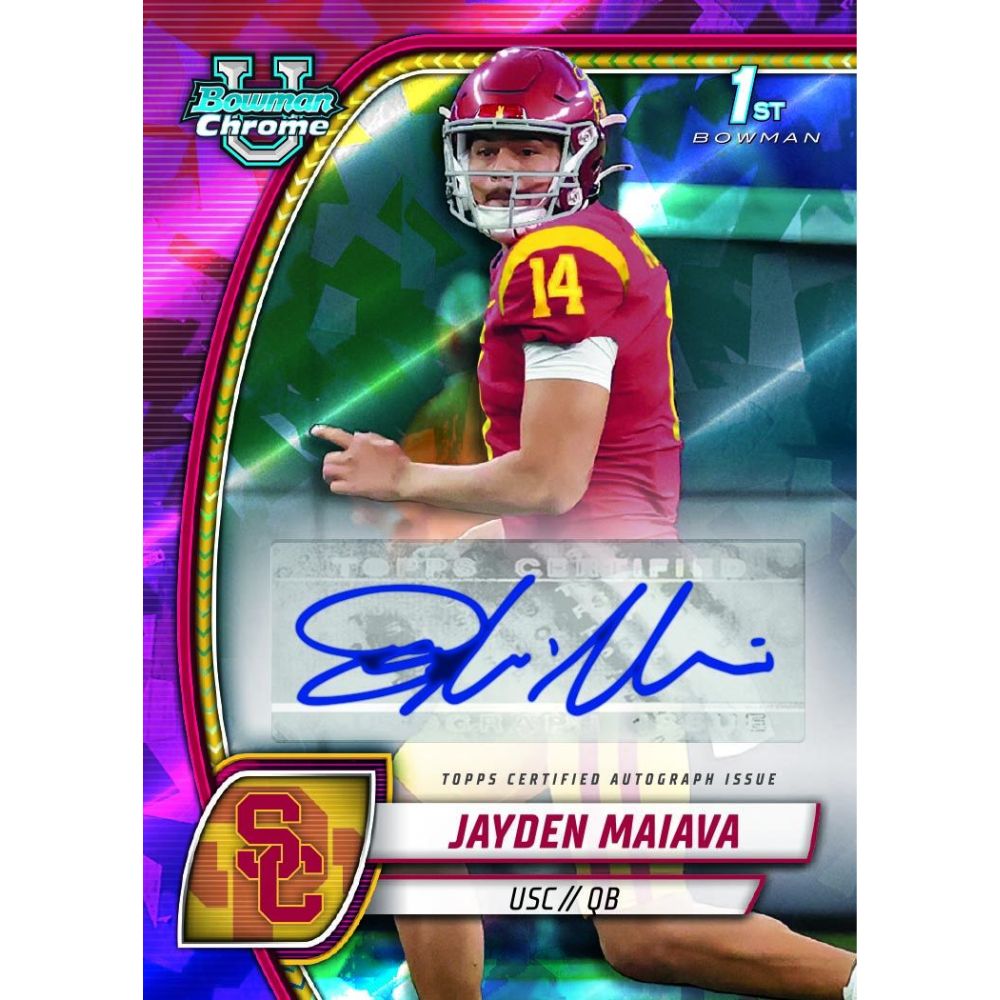 2024 Bowman University Chrome Football Sapphire Edition Box — view 7