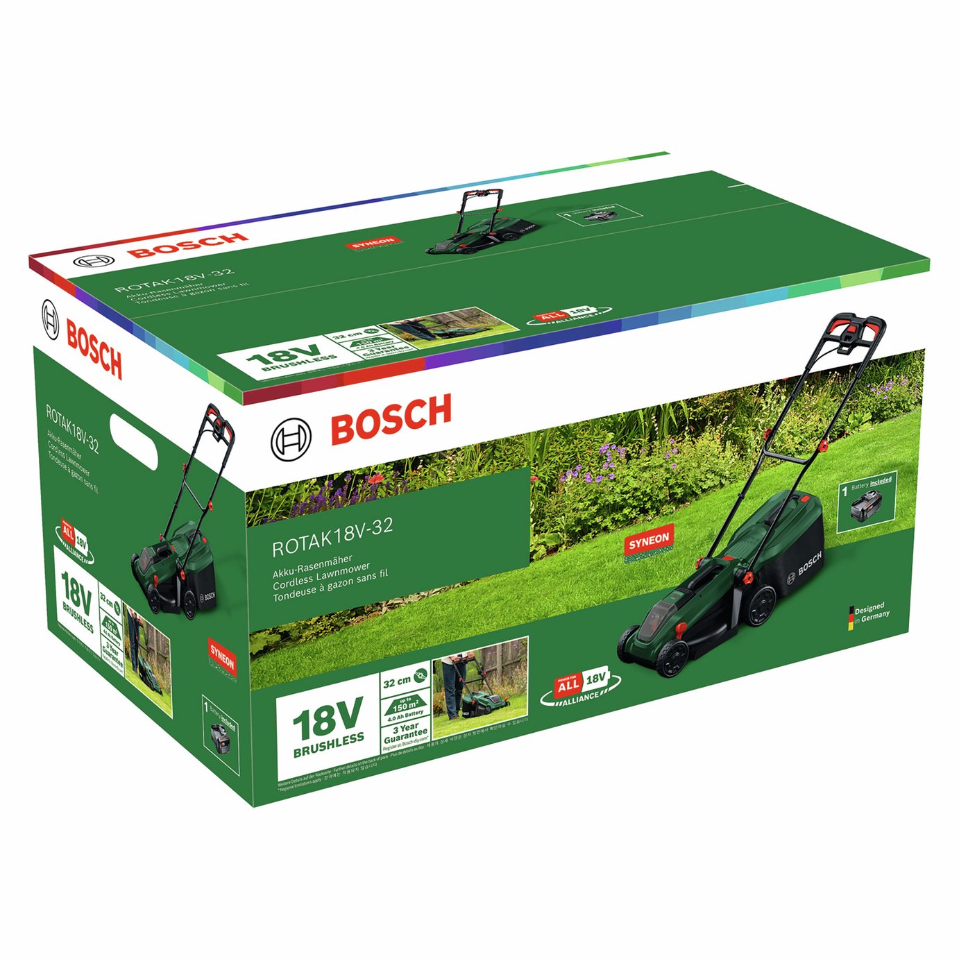 Bosch Rotak 32cm Electric Cordless Rotary Lawnmower - 18V — view 3