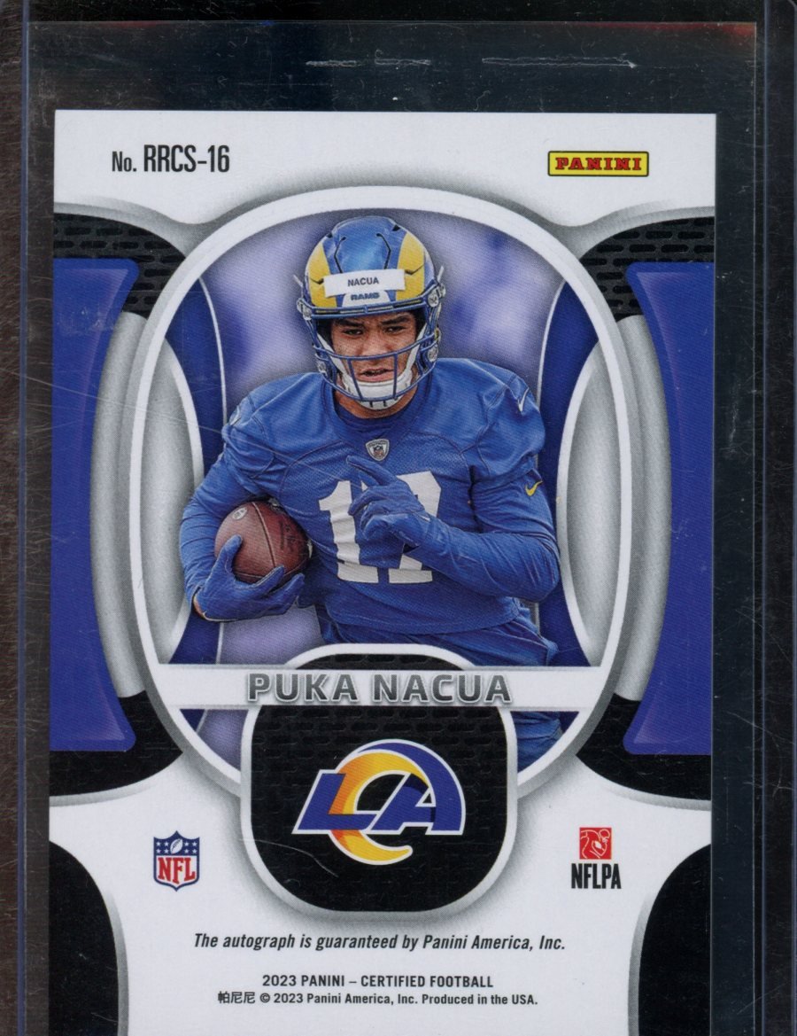 2023 Panini Certified Puka Nacua Rookie Auto Black 1/1 Rams