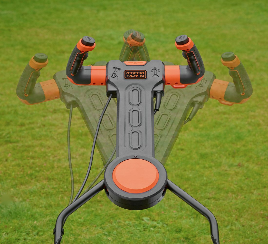 Black + Decker EasySteer 42cm Corded Rotary Lawnmower -1800W — view 4