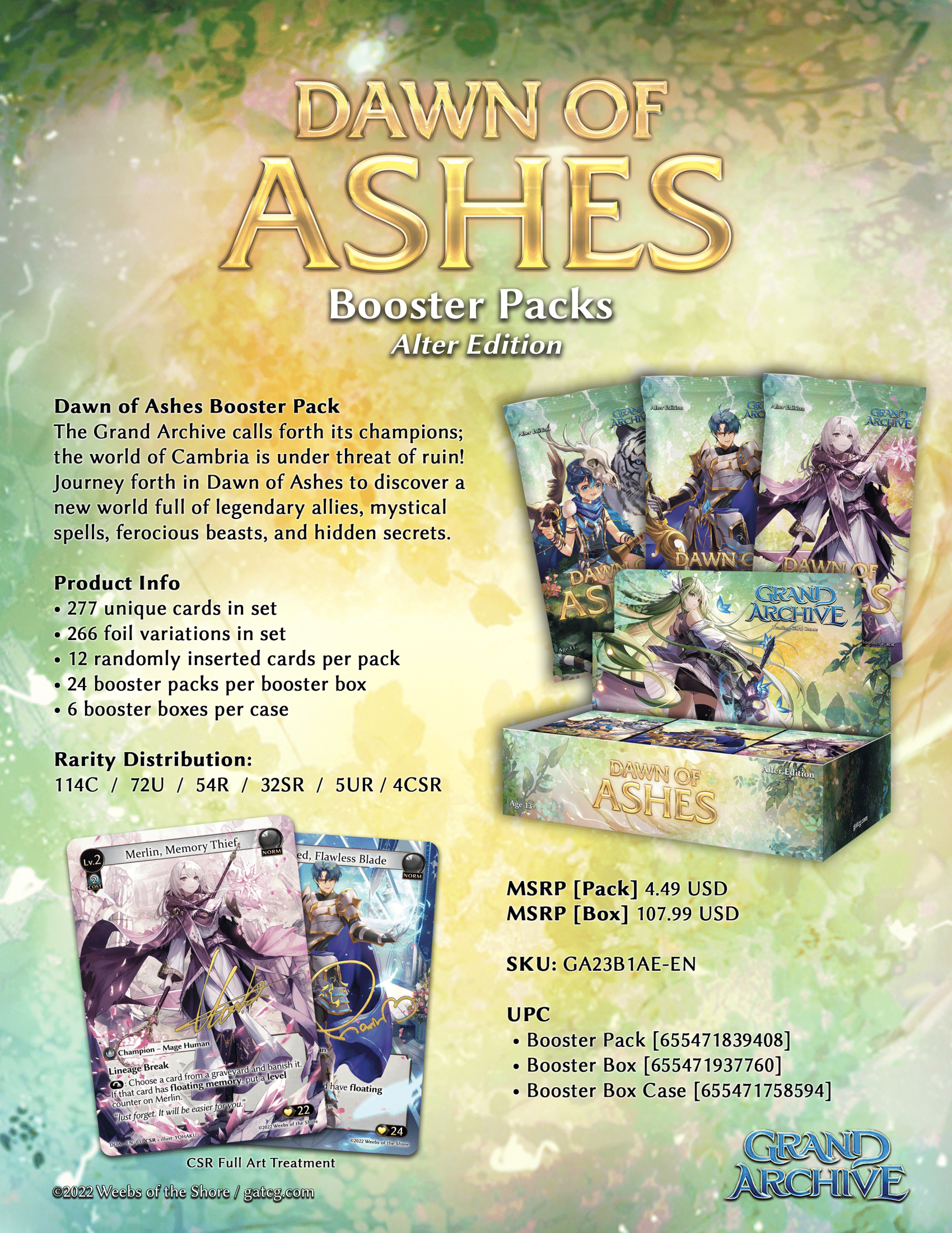 Grand Archive TCG: Dawn of Ashes Booster Box (Alter Edition) — view 2