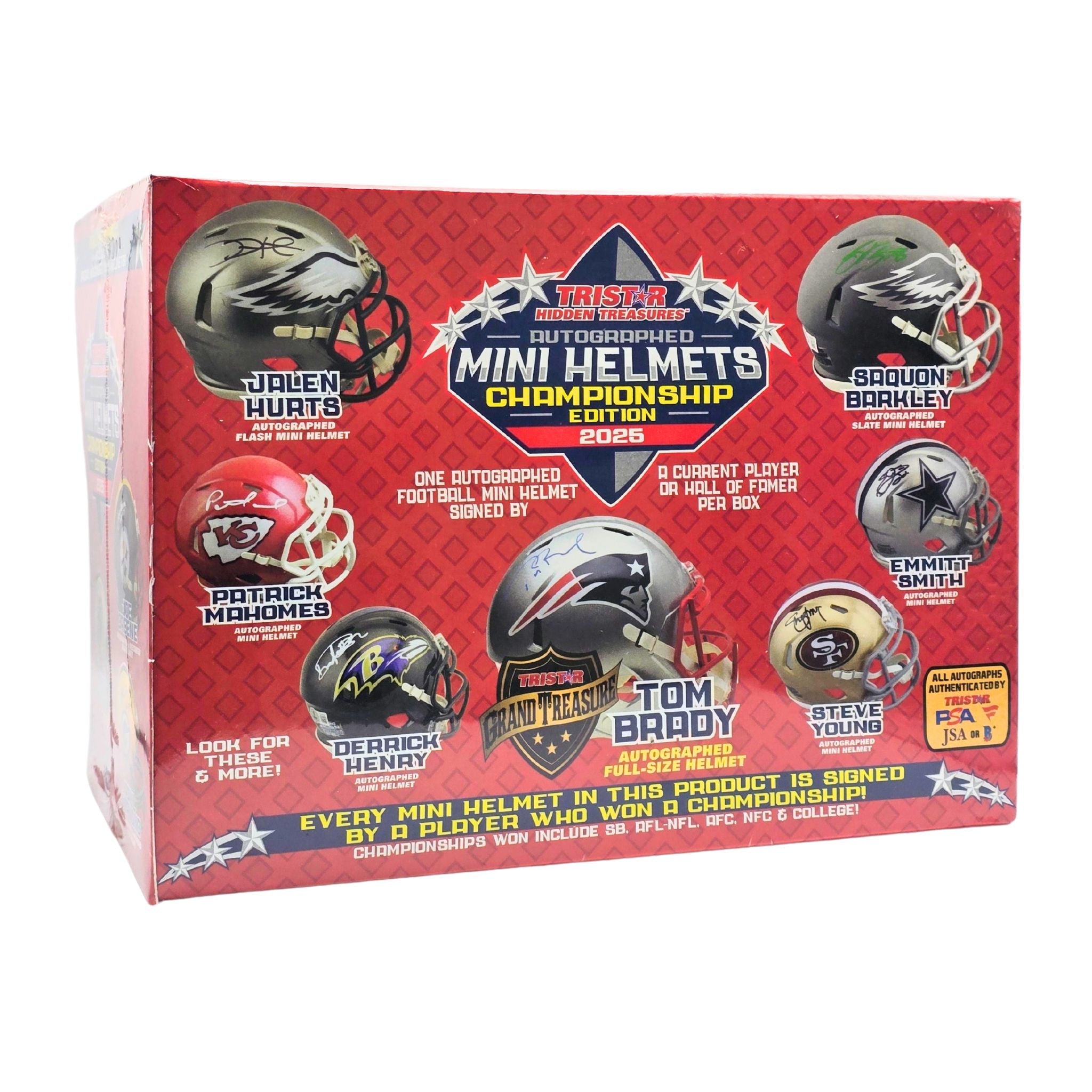 2025 Tristar Hidden Treasures Football Mini Helmet Championship Edition Box — view 2