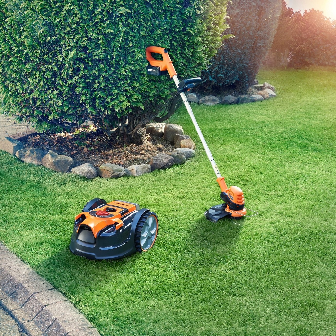 LawnMaster OcuMow 16cm Robotic Lawnmower with Spare Battery and Trimmer - 24V — view 2