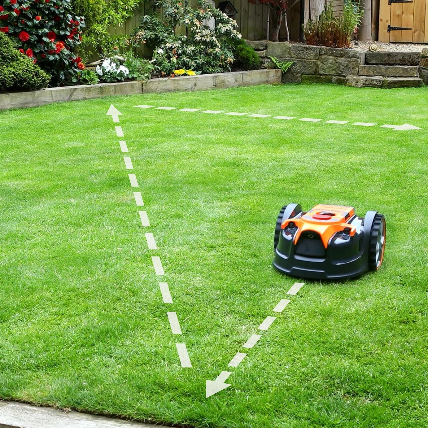 LawnMaster OcuMow 16cm Robotic Lawnmower with Spare Battery and Trimmer - 24V — view 3