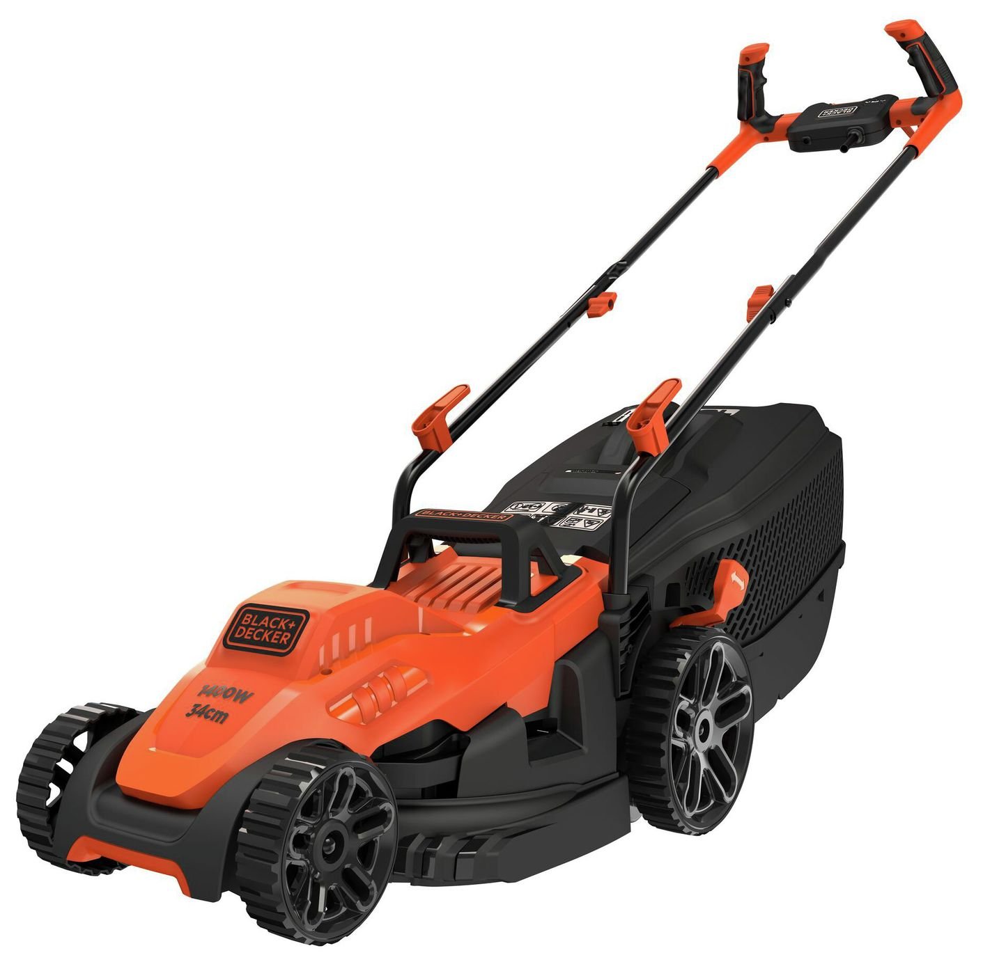 Black + Decker 34cm Corded Rotary Lawnmower - 1400W — view 6