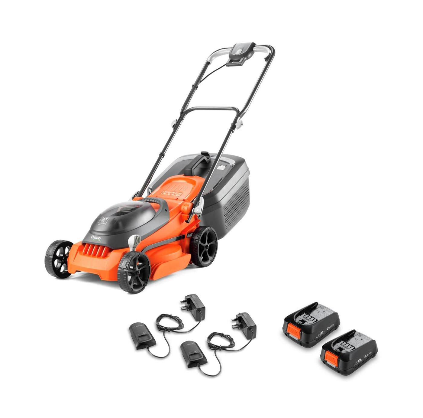 Flymo EasiStore 340R 34cm Cordless Wheeled Lawnmower - 36V