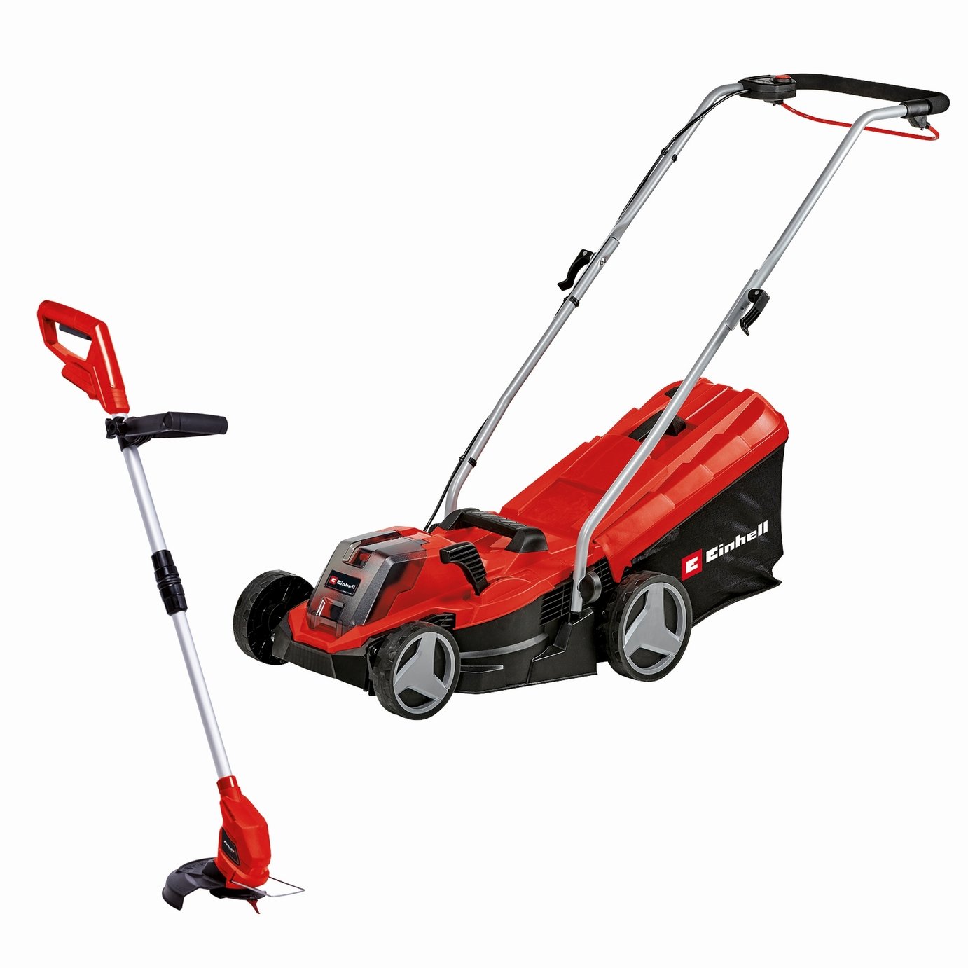 Einhell 33cm Cordless Brushless Rotary Lawnmower & Trimmer