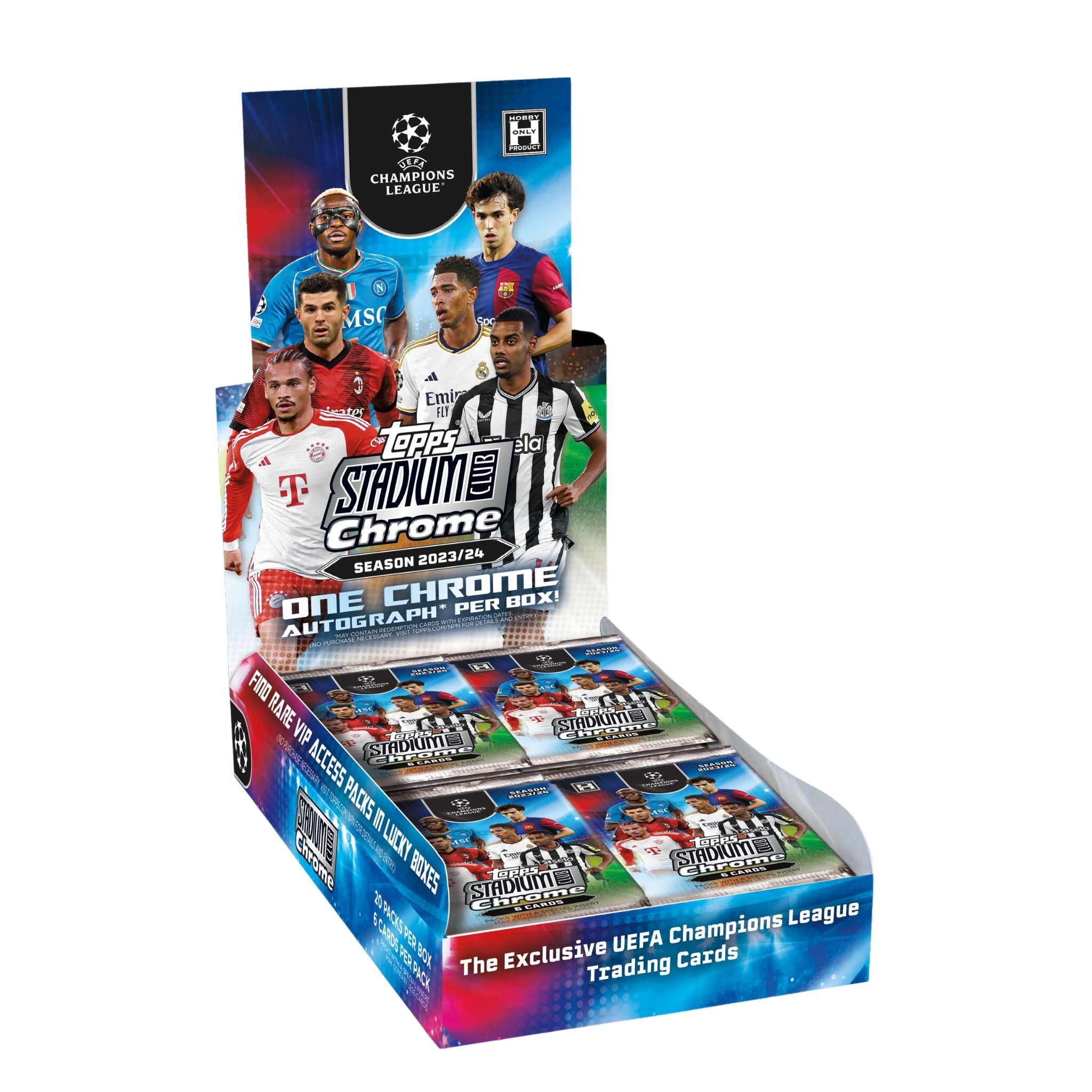2023/24 Topps Stadium Club Chrome UEFA Club Competitions Soccer Hobby Box — view 6