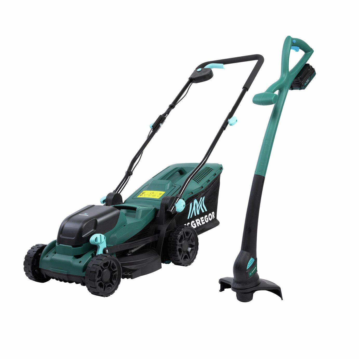 McGregor 2-in-1 36V Cordless Lawnmower & Grass Trimmer