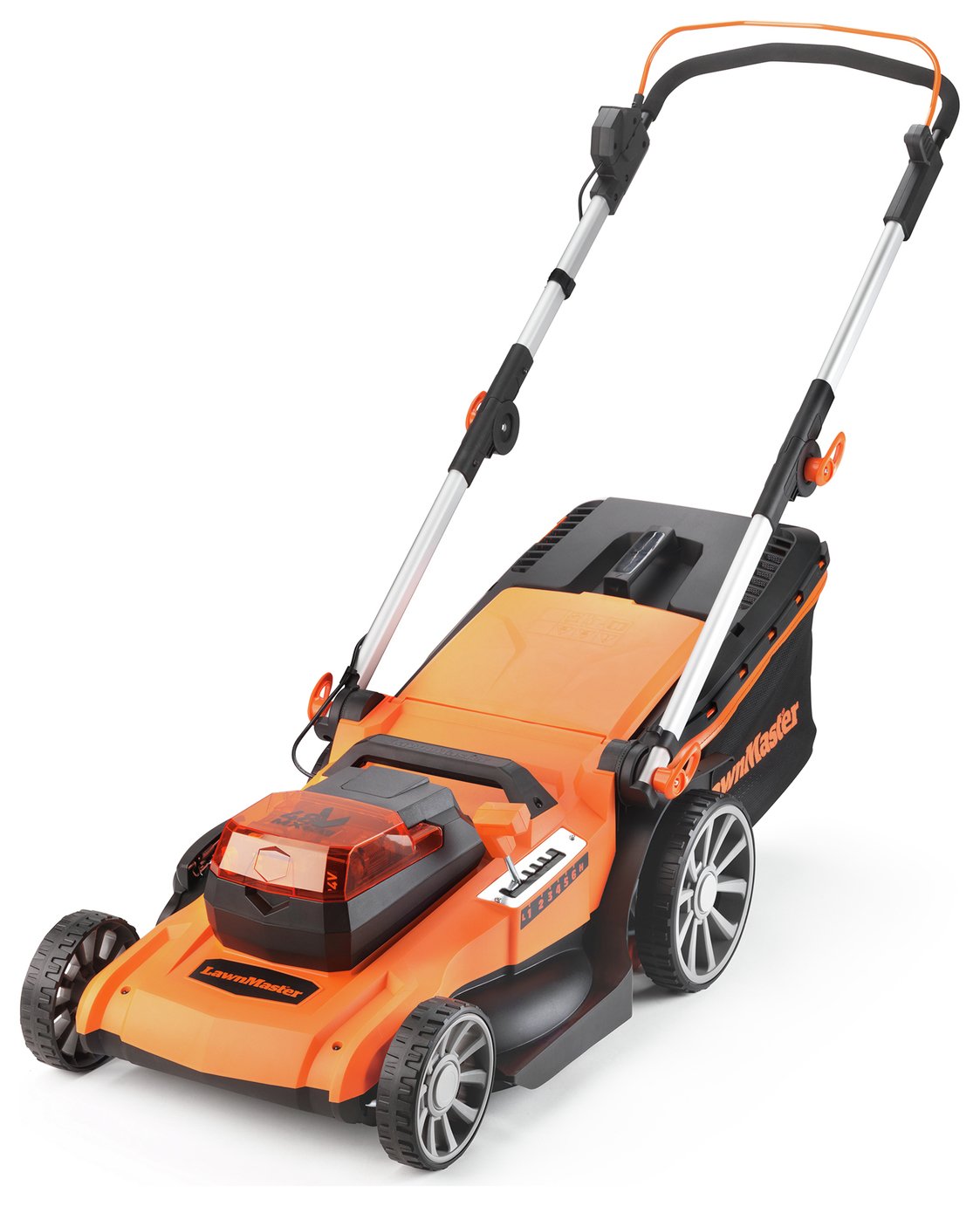 LawnMaster 46cm Cordless Rotary Lawnmower with 2 Sets of Batteries - 48V
