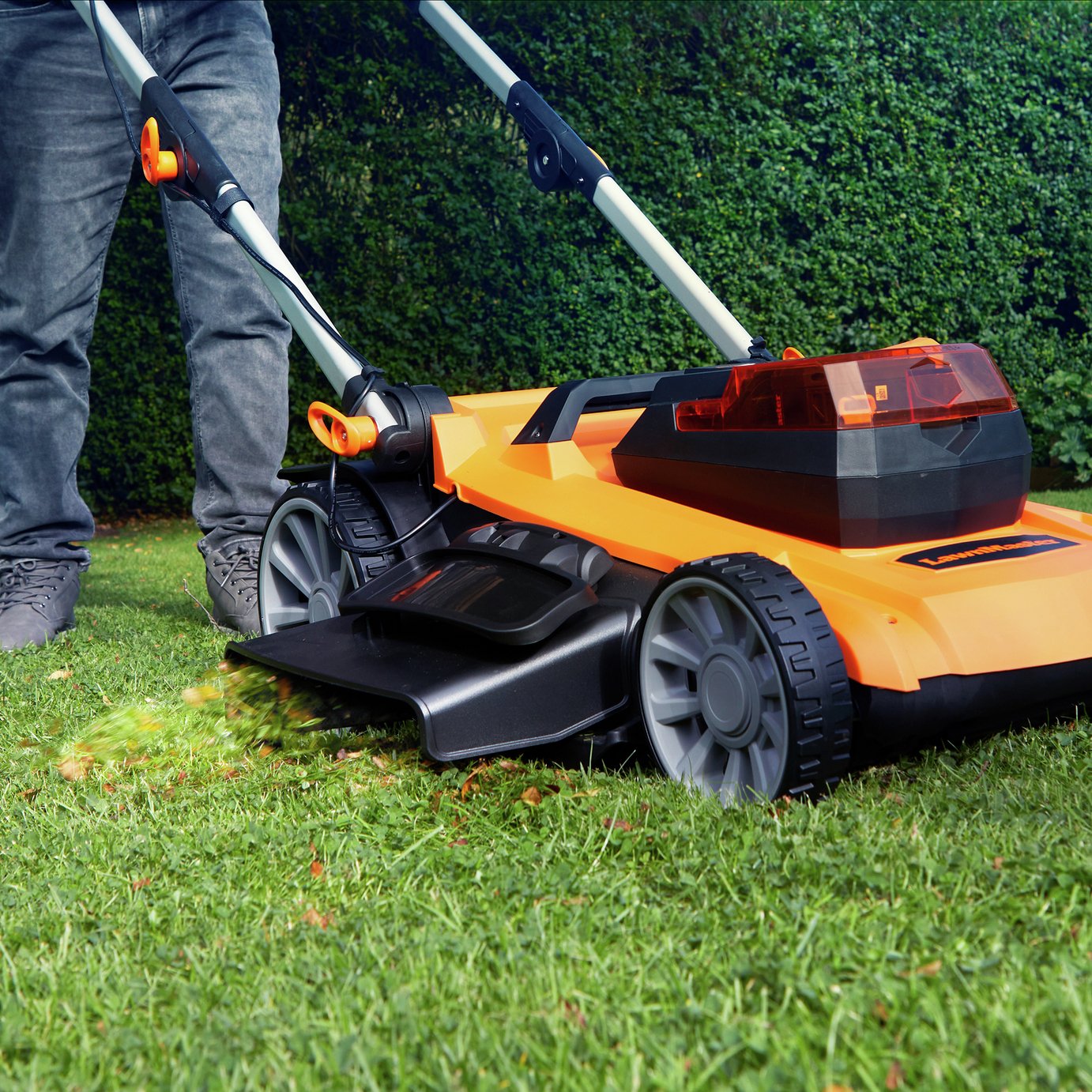 LawnMaster 46cm Cordless Rotary Lawnmower with 2 Sets of Batteries - 48V — view 6